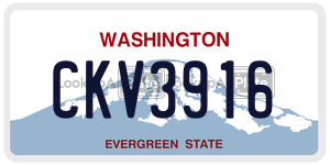 CKV3916  license plate in WA
