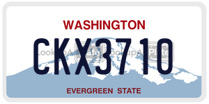 CKX3710 license plate in Washington