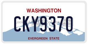 CKY9370  license plate in WA