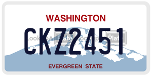 CKZ2451 license plate in Washington