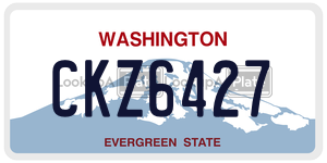 CKZ6427 license plate in Washington