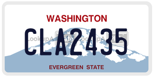 CLA2435  license plate in WA