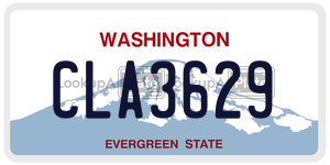 CLA3629 license plate in Washington