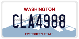 CLA4988  license plate in WA