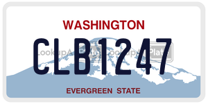 CLB1247  license plate in WA