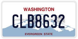 CLB8632  license plate in WA