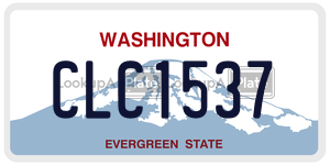 CLC1537  license plate in WA