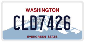 CLD7426  license plate in WA