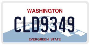 CLD9349  license plate in WA