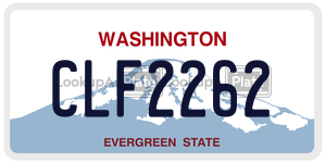 CLF2262  license plate in WA