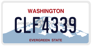 CLF4339 license plate in Washington