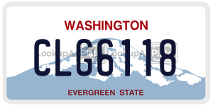 CLG6118 license plate in Washington