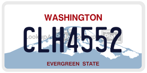 CLH4552 license plate in Washington