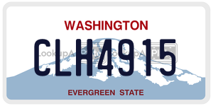 CLH4915 license plate in Washington