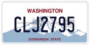 CLJ2795 license plate in Washington