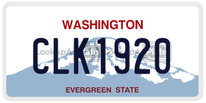 CLK1920 license plate in Washington