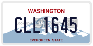 CLL1645 license plate in Washington