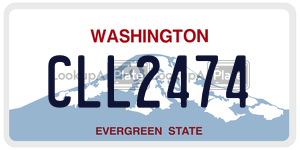CLL2474 license plate in Washington