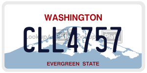 CLL4757 license plate in Washington