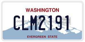CLM2191  license plate in WA