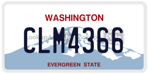 CLM4366 license plate in Washington