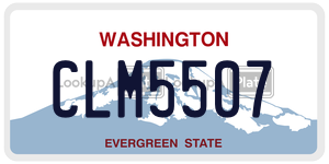 CLM5507  license plate in WA