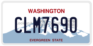 CLM7690  license plate in WA