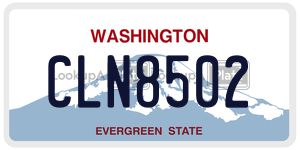 CLN8502  license plate in WA
