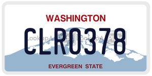 CLR0378  license plate in WA