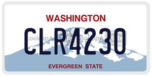 CLR4230 license plate in Washington