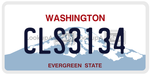 CLS3134  license plate in WA