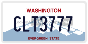 CLT3777  license plate in WA