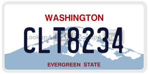 CLT8234 license plate in Washington