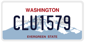 CLU1579  license plate in WA