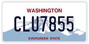 CLU7855  license plate in WA