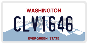 CLV1646  license plate in WA