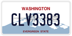 CLV3383 license plate in Washington