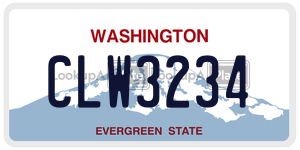 CLW3234 license plate in Washington