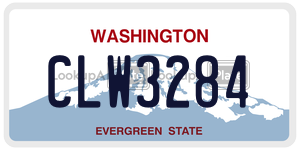 CLW3284 license plate in Washington