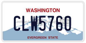 CLW5760  license plate in WA