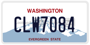 CLW7084  license plate in WA
