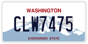 CLW7475  license plate in WA