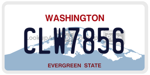 CLW7856  license plate in WA