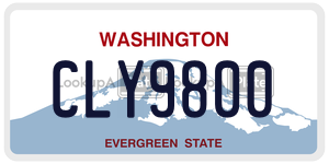 CLY9800  license plate in WA