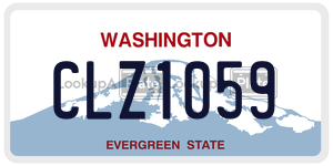 CLZ1059 license plate in Washington