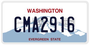 CMA2916  license plate in WA