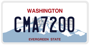 CMA7200 license plate in Washington