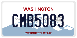 CMB5083 license plate in Washington