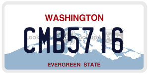 CMB5716 license plate in Washington