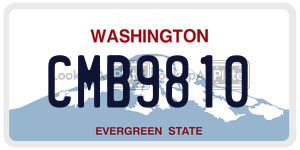 CMB9810 license plate in Washington